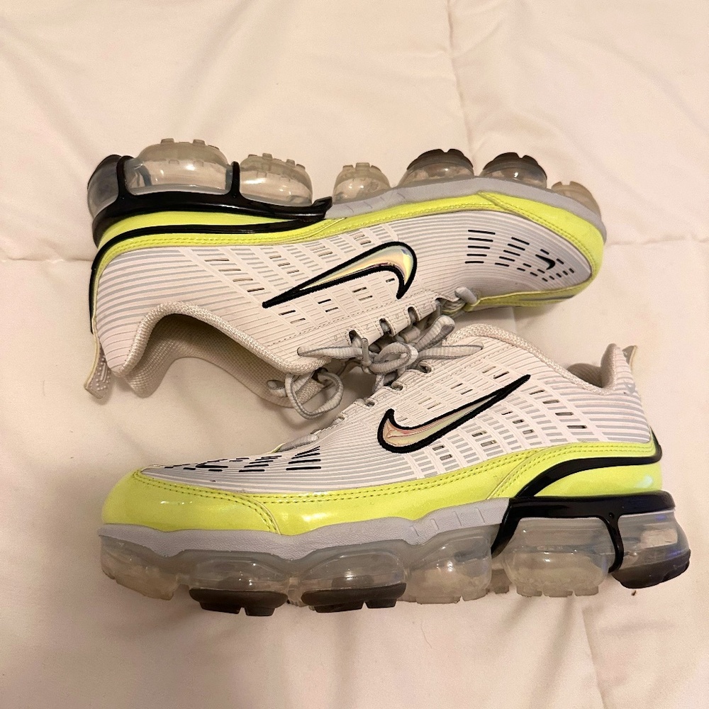 Nike Vapor Max 360 White and Neon Green